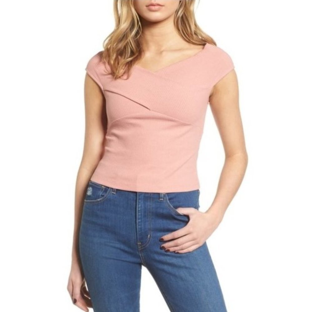 Lush Crisscross Off-the-Shoulder Top
